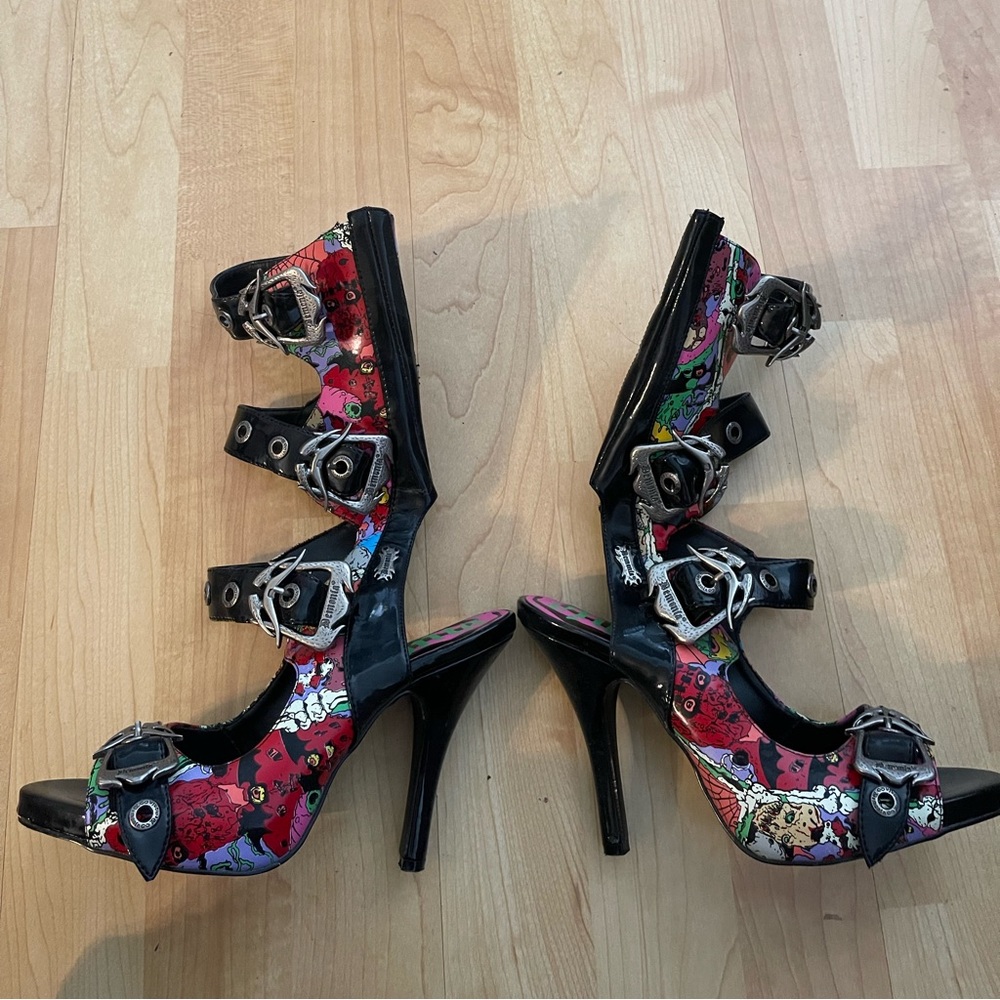 Iron Fist Multi Buckle Horror Heel